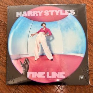 Harry Styles Vinyl Record with Pink and Blue Cover